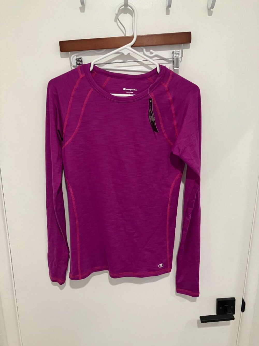 Champion Women's Long Sleeve Athletic Performance Top, Lingonberry, Size Small